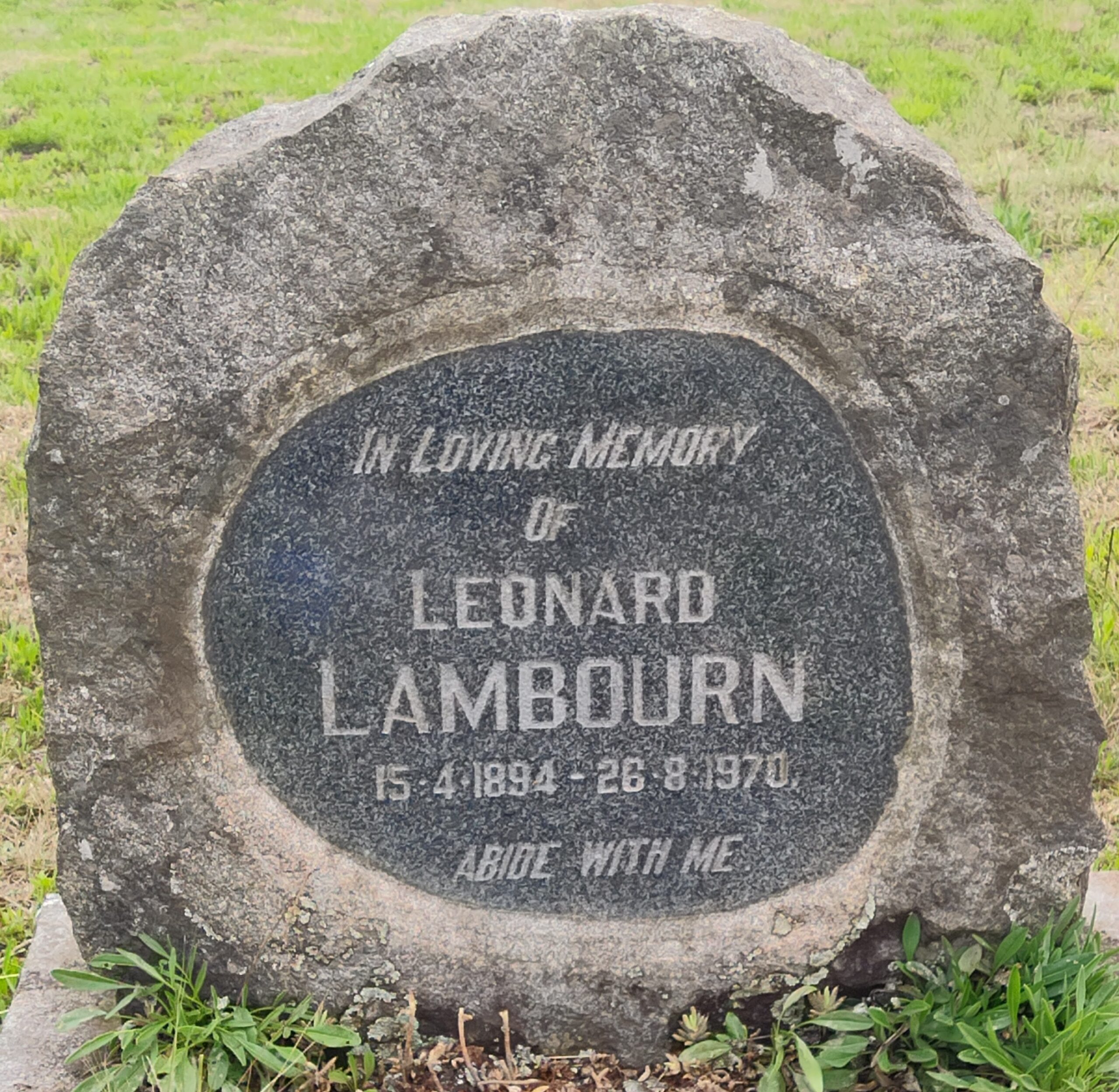 Head Stone - Leonard Lambourn