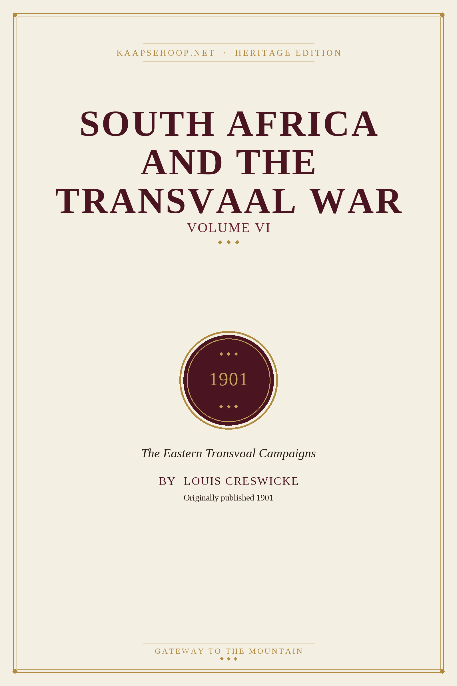 South Africa and the Transvaal War – Volume VI (1901 Edition)